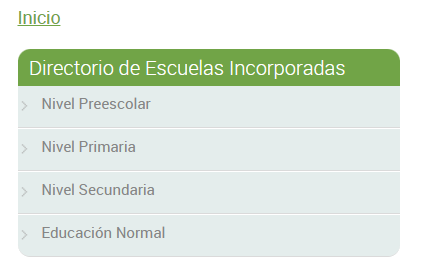 Buscador de escuelas SEP