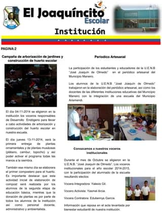Ejemplos de periódicos escolares